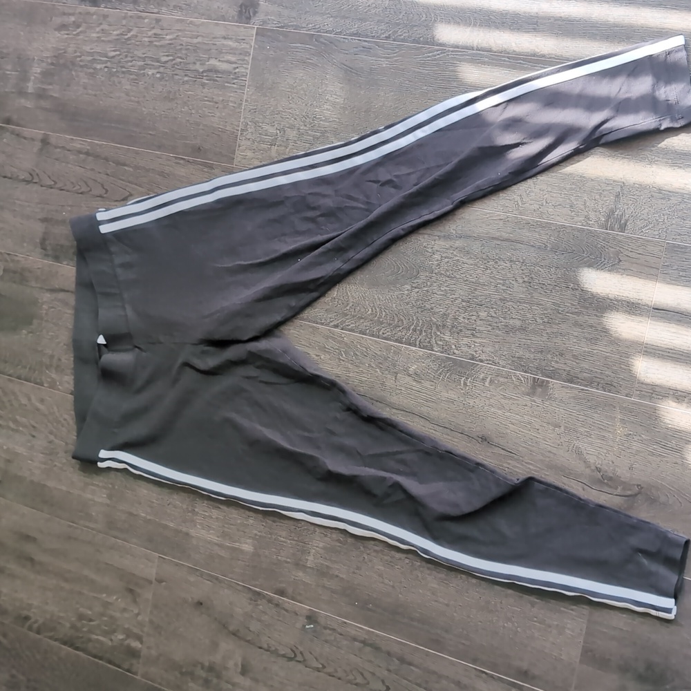 Women's adidas Black Jogger Leggy with White Stripes